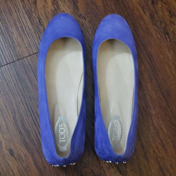 Tod's Shoes - Tods Purple Professional Workcore Girly Edgy Comfy Suede Leather Flats Size 38.5